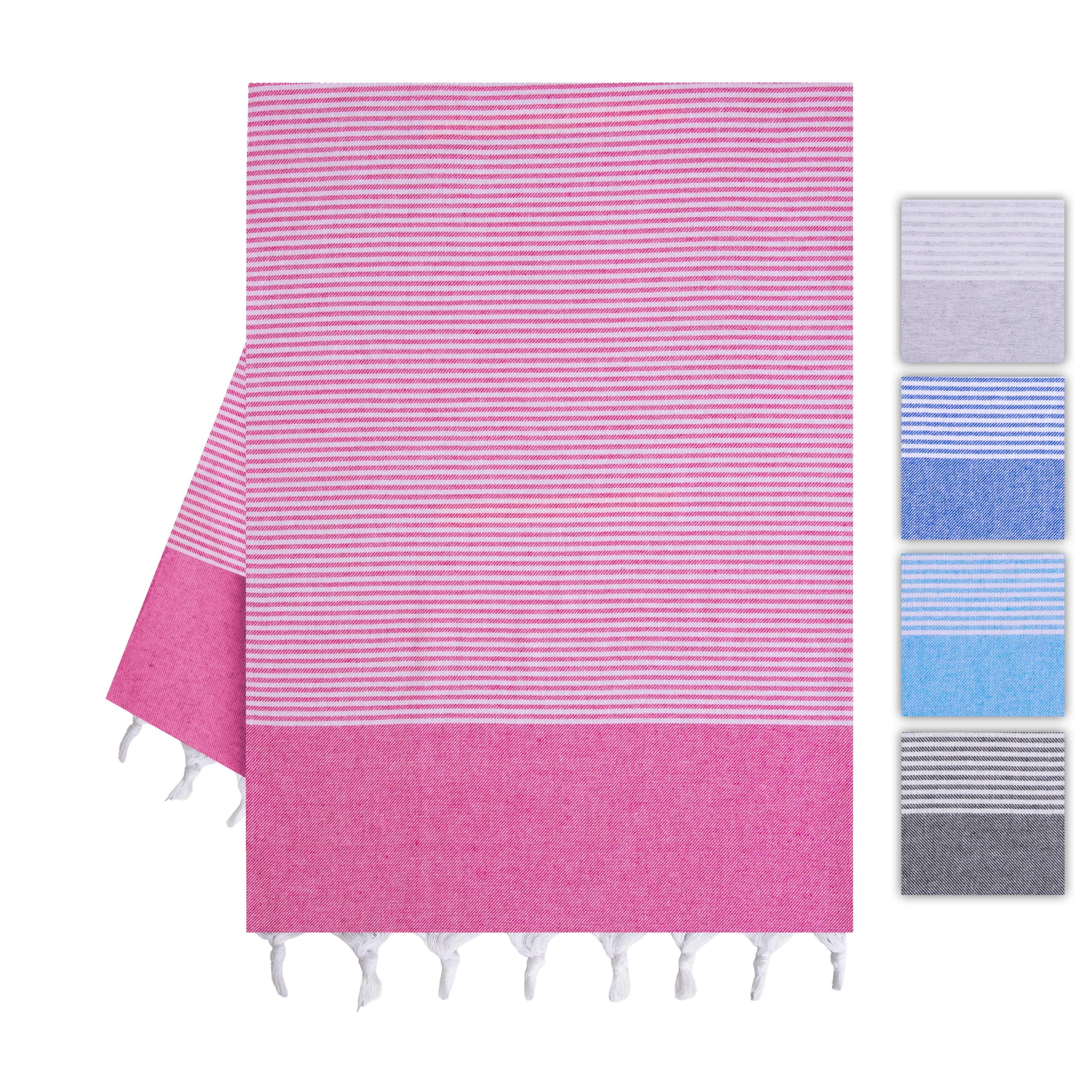 herémood Hamamtuch Rosa 90x170 cm Saunatuch schnelltrocknend - Bild 2