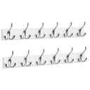 EUGAD Garderobenhaken 2 St. Wand mit 6 Haken Weiß Silber Bild 2