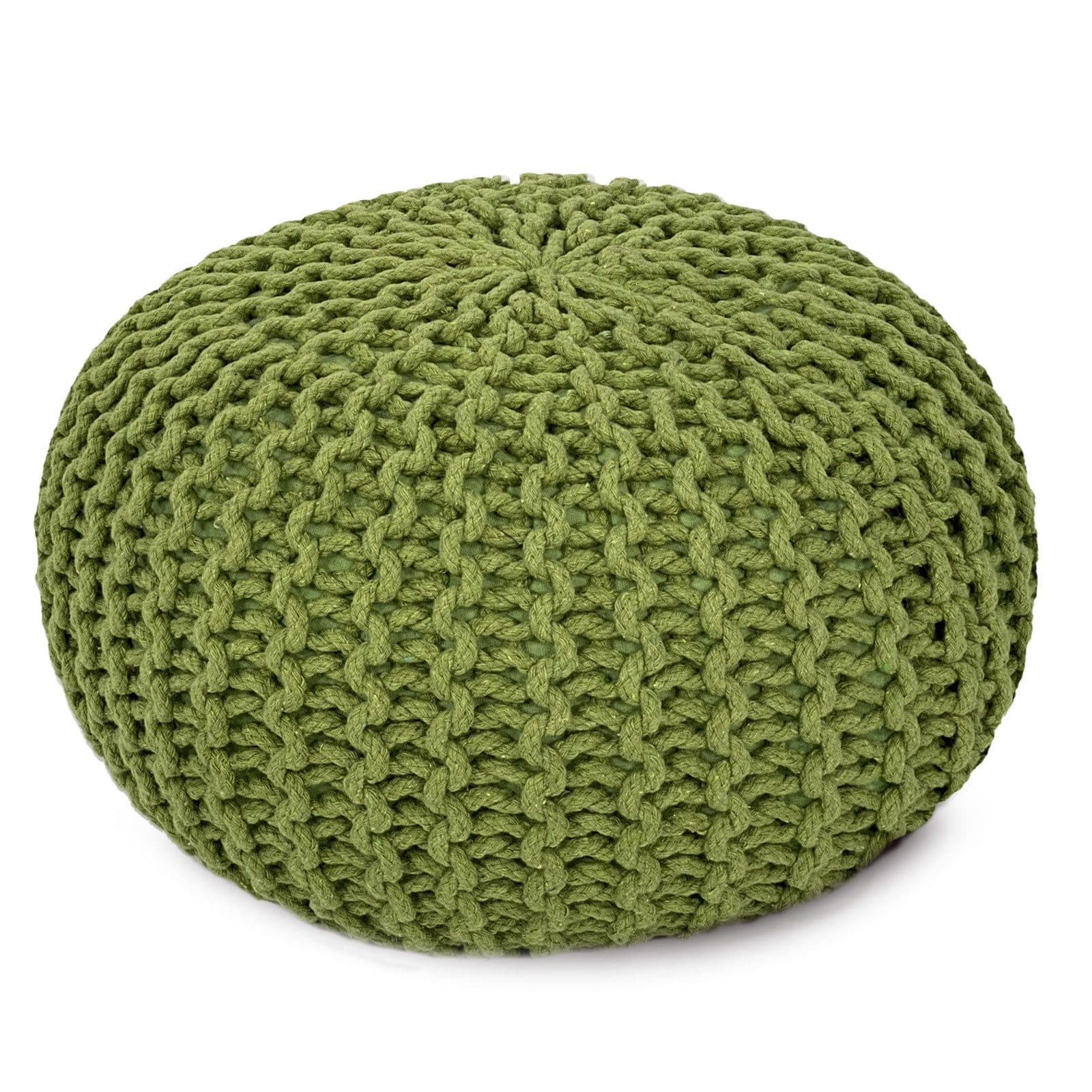 Amagohome Strickhocker Sitzpouf Grün Recycelte Baumwolle - Bild 2