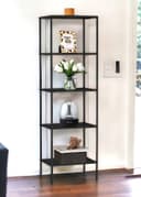 DanDiBo Standregal Schwarz Metall 5 Ebenen Modern Bild 2