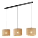 OTTO HOME Pendelleuchte Mikka 3-flammig Beige/Natur Schwarz Textil Bild 2