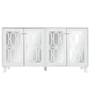 Flieks Sideboard Weiß mit 4 Spiegeltüren - Schrank für Wohnzimmer & Schlafzimmer Bild 2