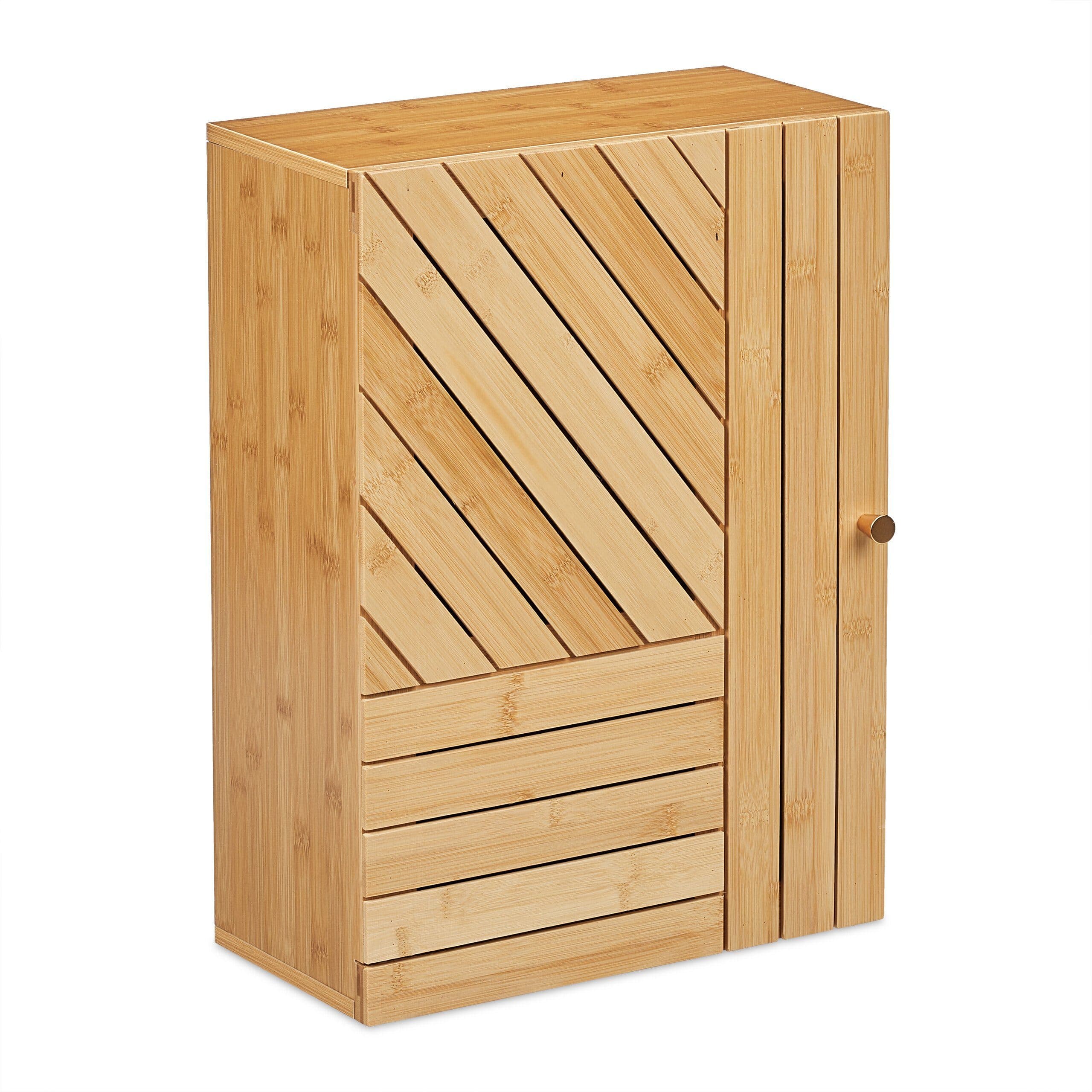 relaxdays Hängeschrank Bad aus Bambus Natur/Gold - Bild 2