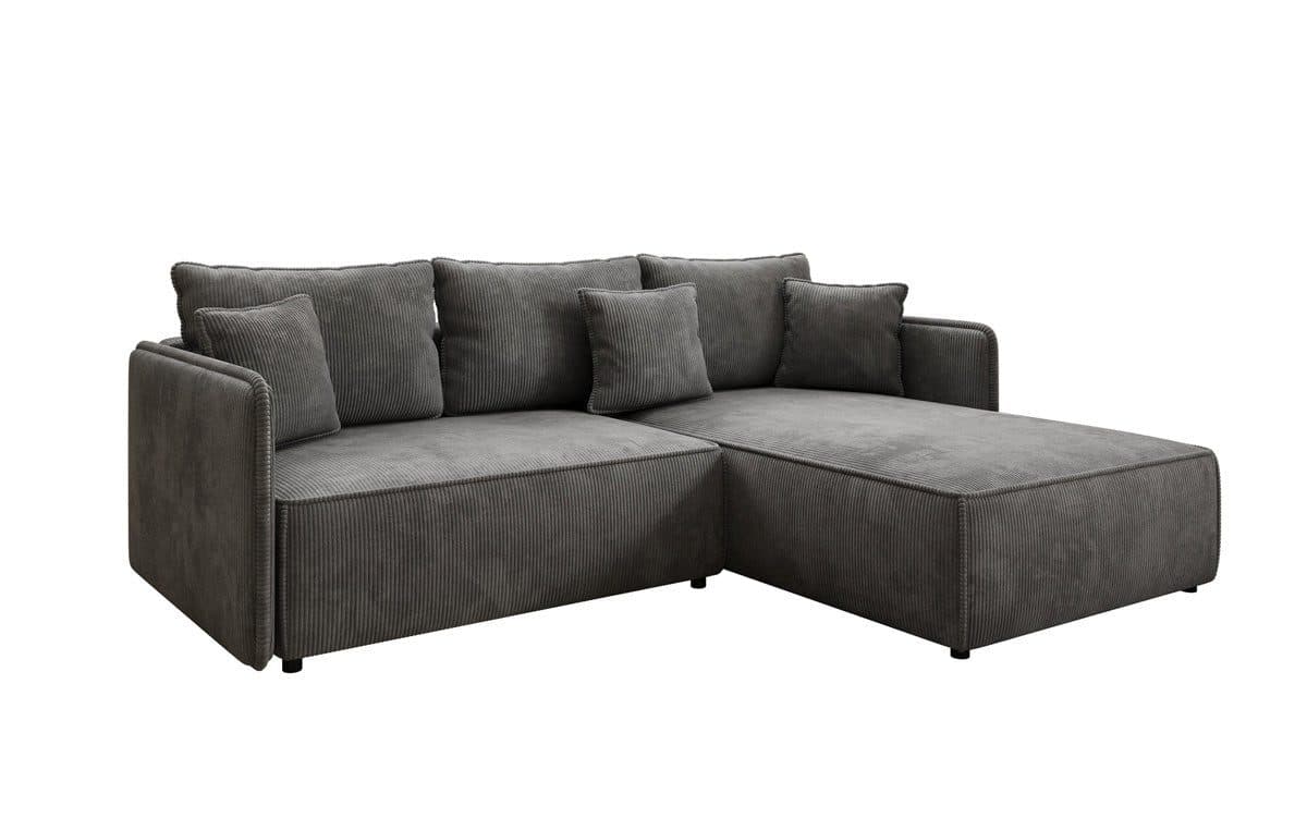 Luxusbetten24 Schlafsofa Marlen in Grau Cord mit Schlaffunktion - Bild 2