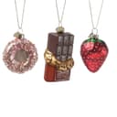 MARELIDA Christbaumschmuck Donut Erdbeere Schokolade Glas Weihnachtsdeko Bild 2