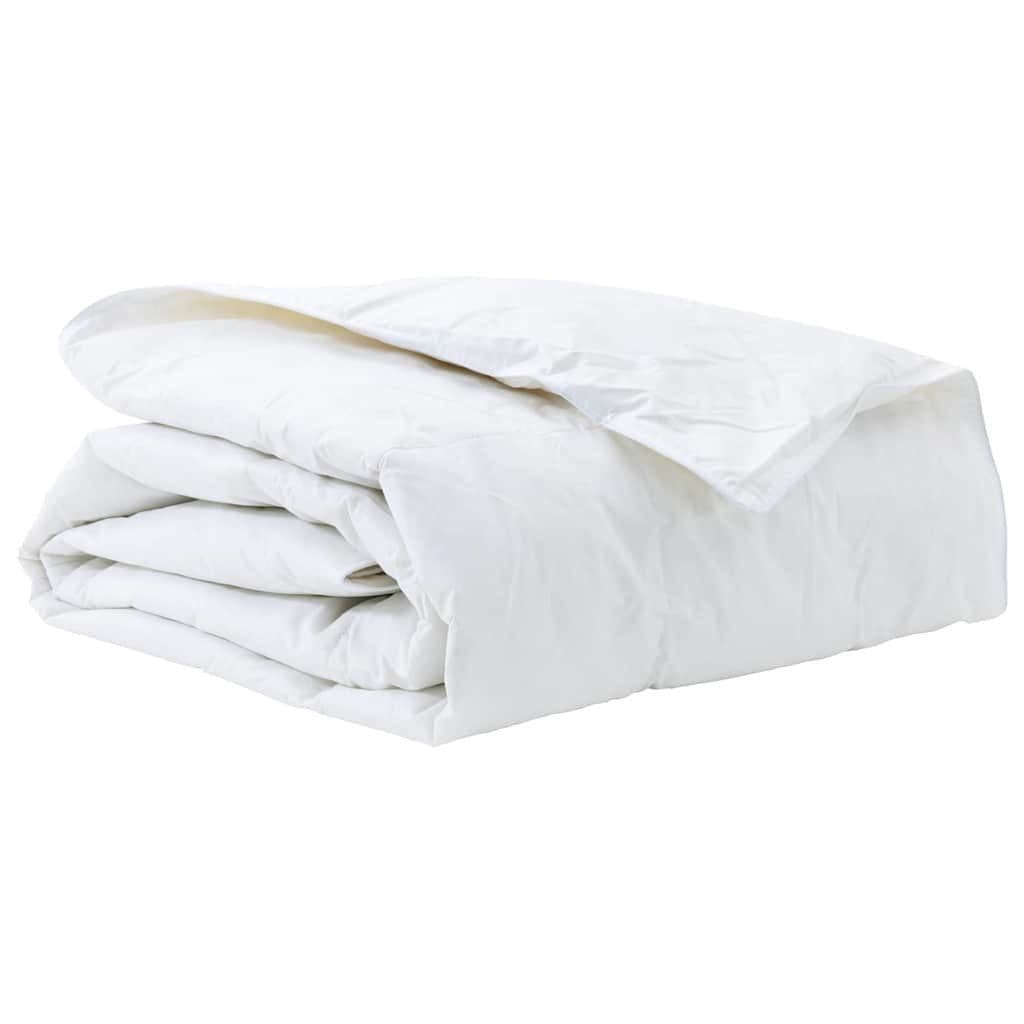 vidaXL Federbettdecke Weiß 135x220 cm Baumwolle Kastensteppung - Bild 2