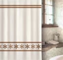 MSV Duschvorhang Cotexsa OLIMPO Weiß/Beige Klassischer Fries Bild 2