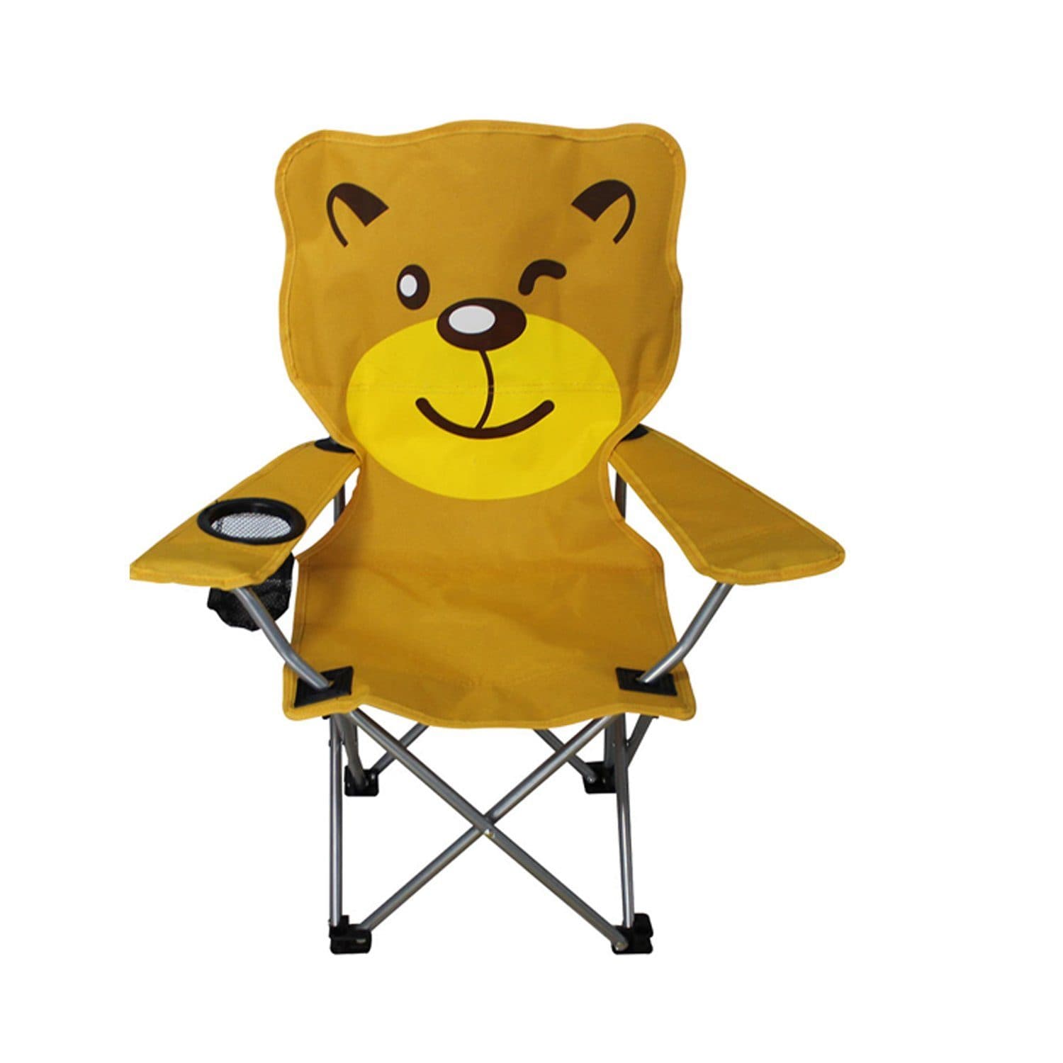 Mojawo Kinder Anglersessel Orange Löwenmotiv mit Tasche
