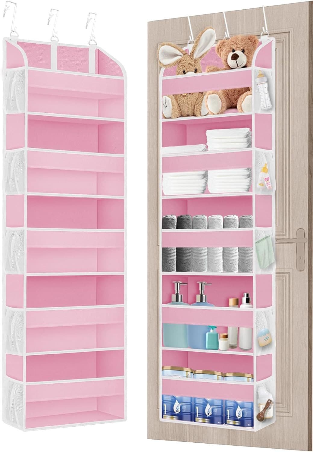 Bextsrack Hängeregal Hängeorganizer Tür mit 5 Fächern Rosa - Bild 2