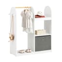 SoBuy Kleiderständer KMB40 Kinderkleiderschrank Weiß/Grau mit 3 Haken Bild 2