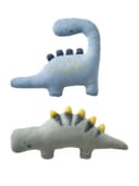 vertbaudet Dekokissen 2er-Set Kinder Kissen KLEINER DINO Grün/Blau Bild 2