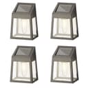 MARELIDA 4er Set Außen-Wandleuchte LED Solar Schwarz Warmweiß Bild 2