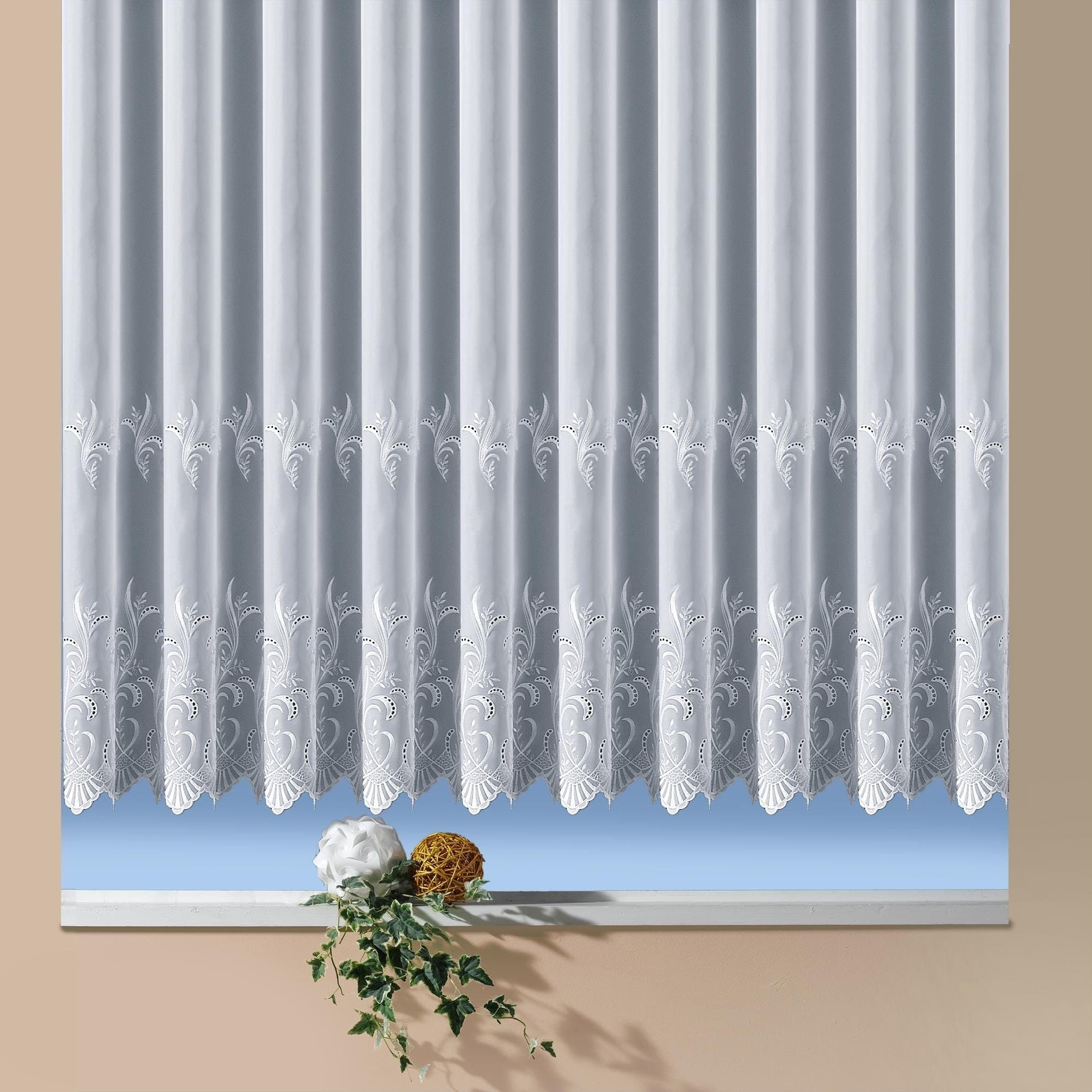 Weckbrodt Gardine Potsdam Weiß Voile mit Stickerei - Bild 2