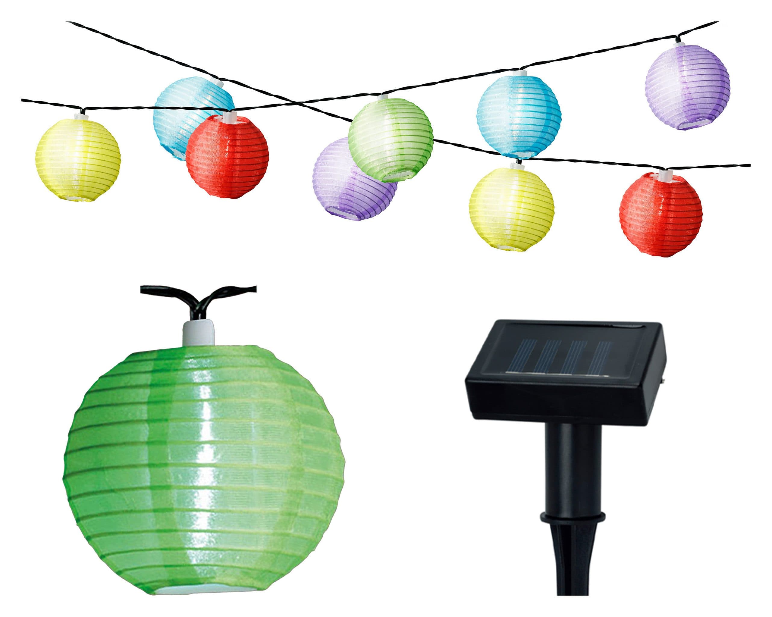 Lumineo LED Solarlichterkette Bunt 4,5m Dauerlicht Garten - Bild 2