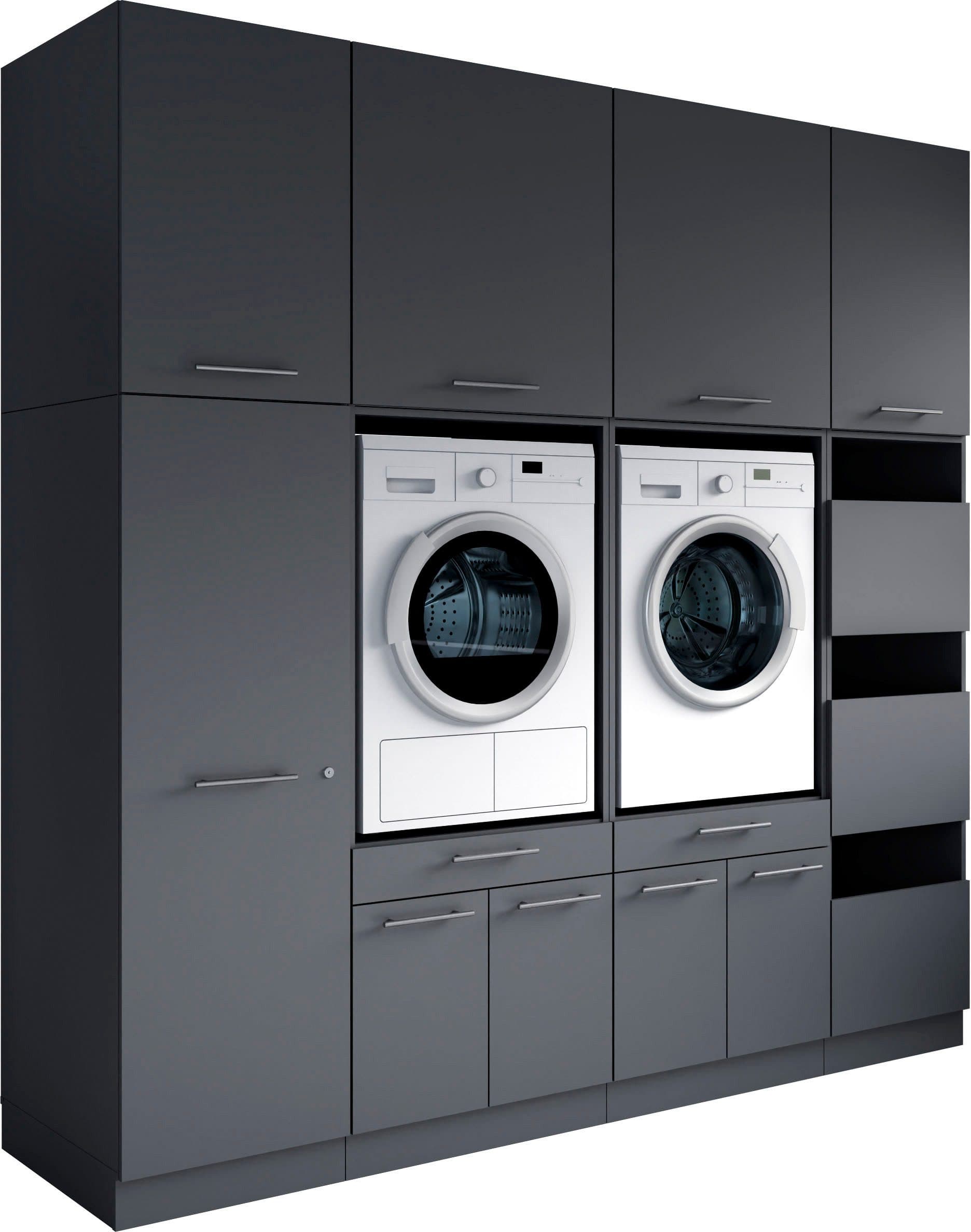 Mehrzweckschrank-Set LAUNDREEZY 8-tlg. Anthrazit Matt Holzwerkstoff - Bild 2
