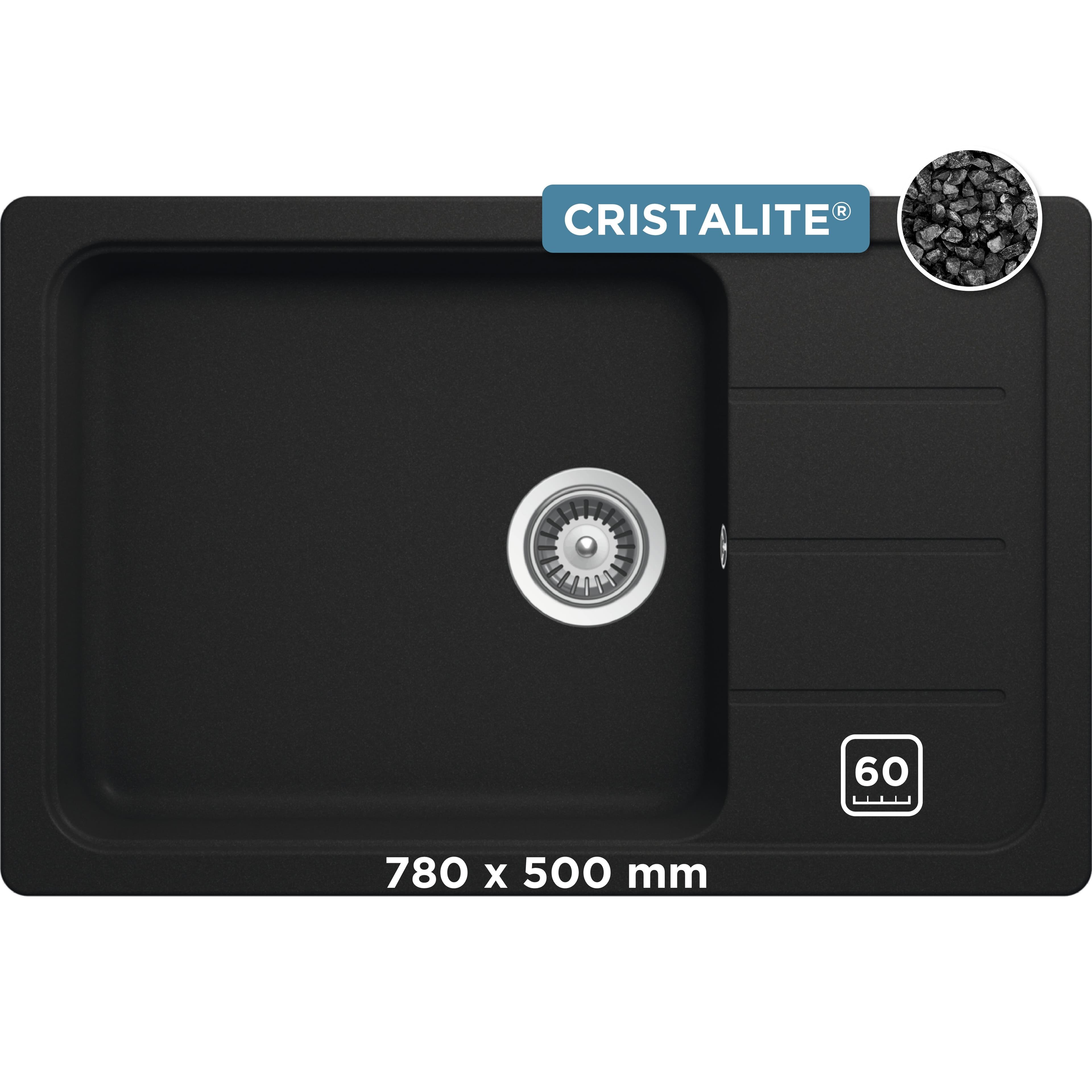 Schock Granitspüle Formhaus D-100LS Schwarz Eckig - Bild 2