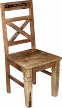SIT Rustic 4-Fußstuhl Massivholz Braun Holzoptik Bild 2