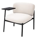 LUCKRACER Loungesessel Beige mit Metallbeinen und drehbarer Tischplatte Bild 2