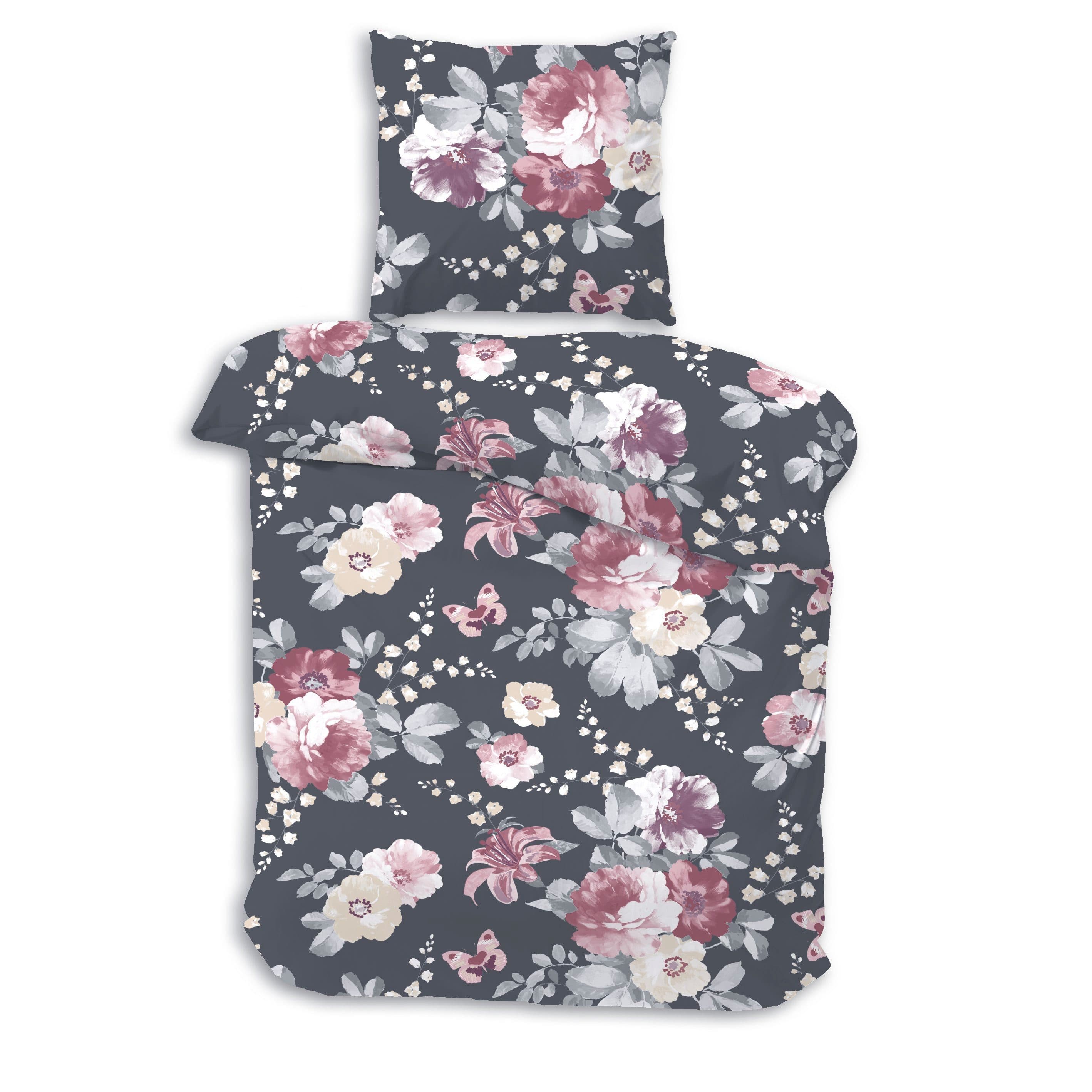 Träumschön Bettwäsche Premium Biber 100% Baumwolle Blumen - Bild 2