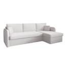 M-Punkt Ecksofa NICE Abriamo Boucle Ecru Hell mit Bettfunktion und Bettkasten Bild 2