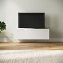 SONNI TV-Schrank 100cm Weiß Hochglanz TV-Lowboard Wohnzimmer Bild 2