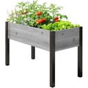 Meulbaty Hochbeet Massivholz Metallbeine 80 cm Bild 2