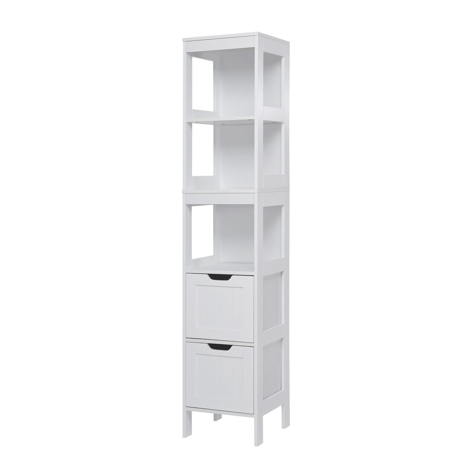 Mondeer Badezimmerschrank Hochschrank Badschrank 2 Schubladen 3 Regale - Bild 2