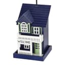 CEPEWA Vogelhaus zum Aufhängen 'Welcome' Landhausstil Blau/Grün Bild 2