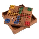 Logoplay LUDO M Holzspiel Kompakt Bunt für 2-4 Spieler Bild 2