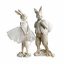 Mirabeau Osterfigur Hase 2er Set Perpignan Beige Polyresin Bild 2
