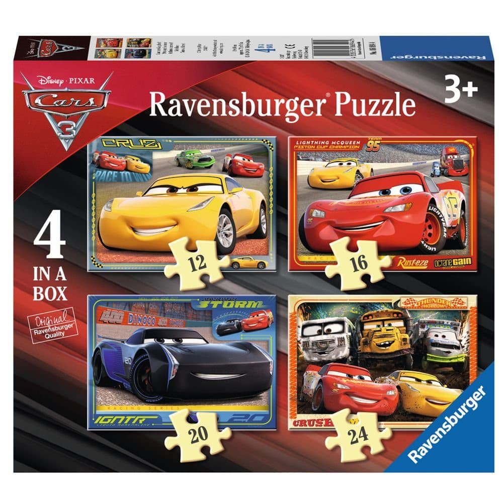 Disney Cars 3 Puzzle Box 4 in 1 Ravensburger Legespiel 24 Teile - Bild 2