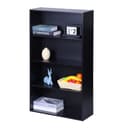 relaxdays Bücherregal mit verstellbaren Böden, schwarz, 4 Ebenen Bild 2