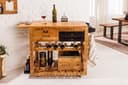 riess-ambiente Barschrank BODEGA Mangoholz Servierwagen mit Weinregal Bild 2