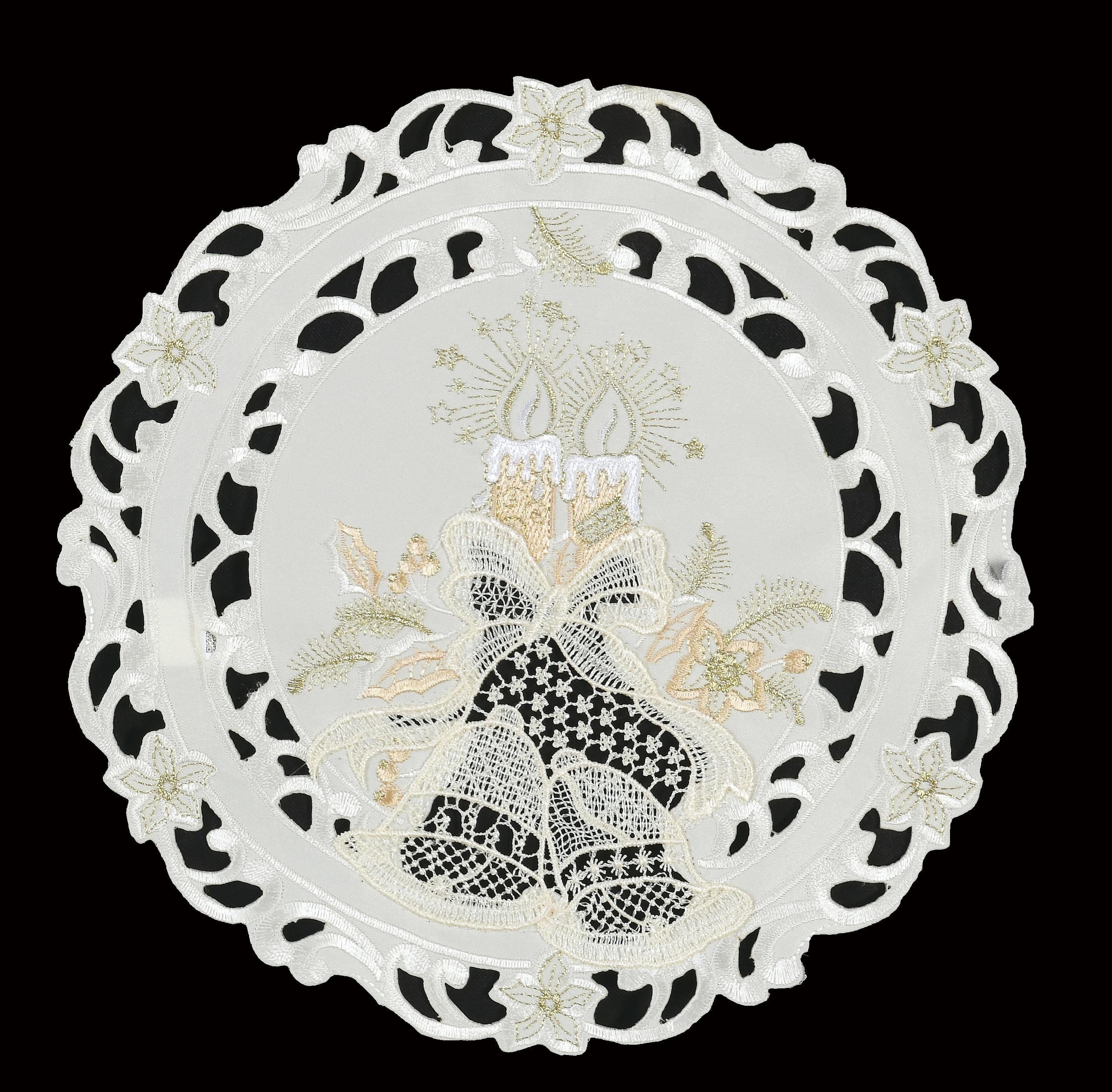 Brilliant Tischdecke Weihnachten Spitze Beige