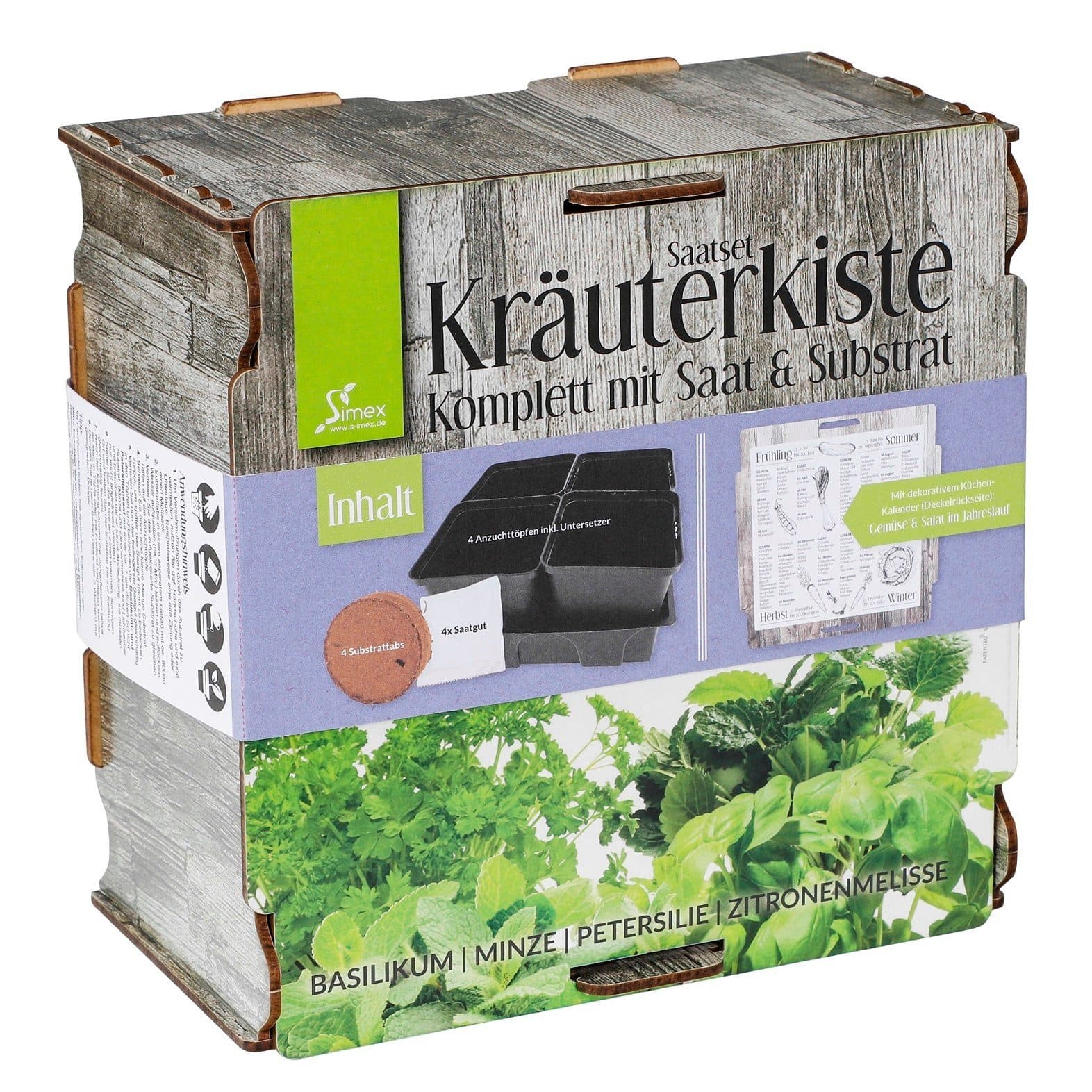 GartenHero Kräutertopf Kräuterkiste Substrat Saatgut Küchenkräuter