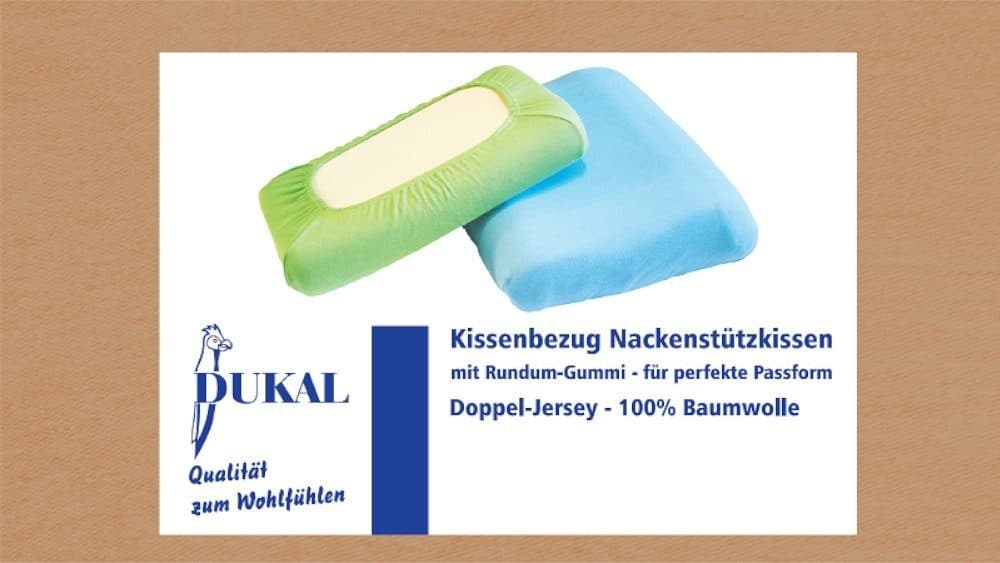 DUKAL Kissenbezug Nackenstützkissen Baumwolle Camel Spannumrandung