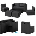 STEELSØN Gartenlounge-Set Noctura Schwarz Anthrazit Polyrattan Bild 2