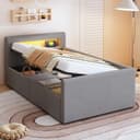 REDOM Polsterbett Funktionsbett Kinderbett LED-Licht USB-Ladeanschluss Bild 2