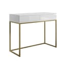Lookway Konsolentisch BLANCO GOLD II Weiß/Gold Hochglanz Bild 2