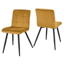 Duhome Esszimmerstuhl 2er Set Gelb Metallbeine Modern Bild 2
