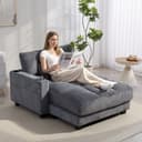 HOMCOM Schlafsofa Dunkelgrau mit Getränkehalter und Schlaffunktion Bild 2