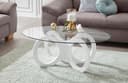 Couchtisch OTTO HOME Citro Oval Weiß Glas Hochglanz Bild 2