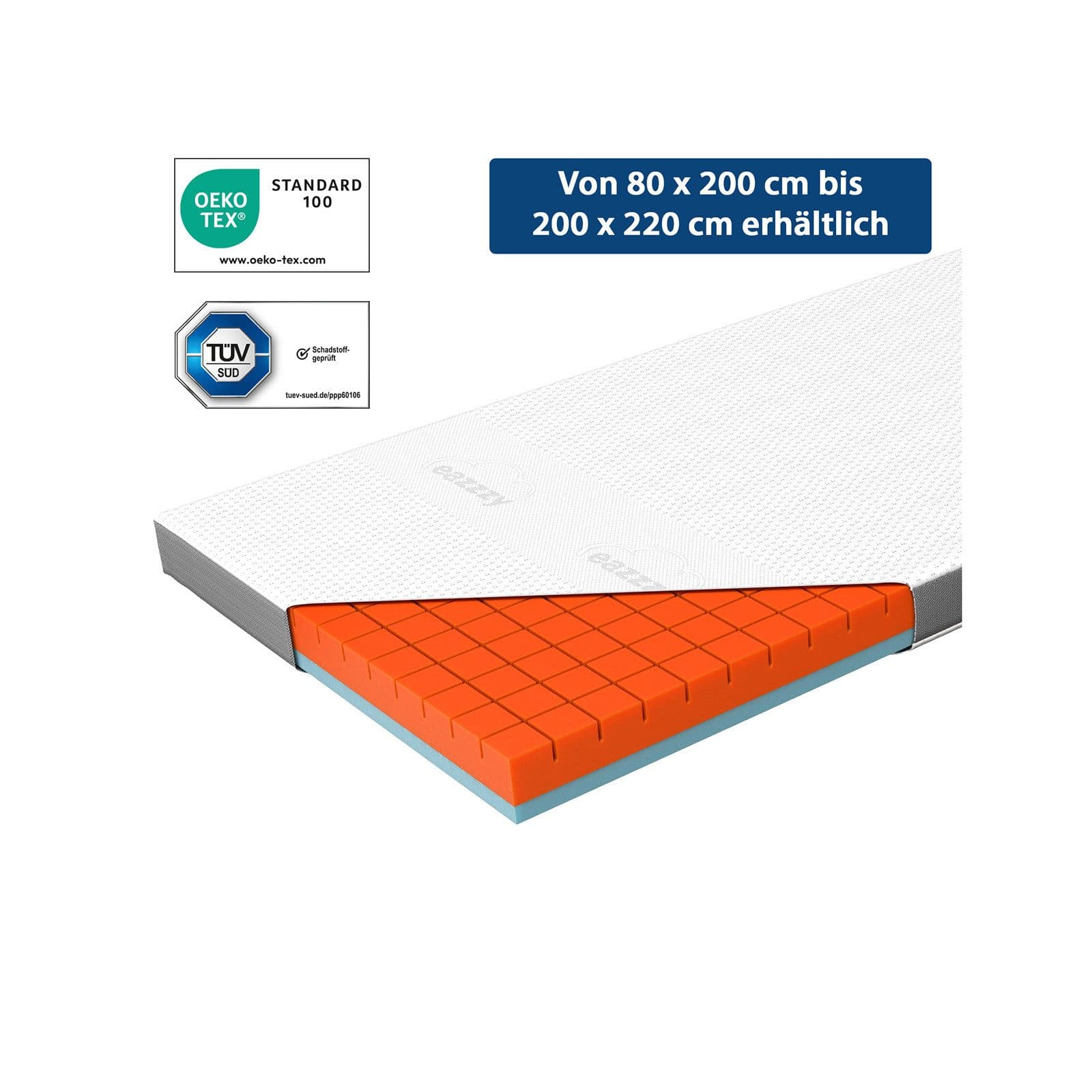 eazzzy Premium Cube Topper 90x200x9 cm Genius, Wendetopper, Allergikerfreundlich - Bild 2