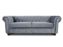 Sofnet Sofa Asti 3 Chesterfield Grau Velours 3-Sitzer Bild 2