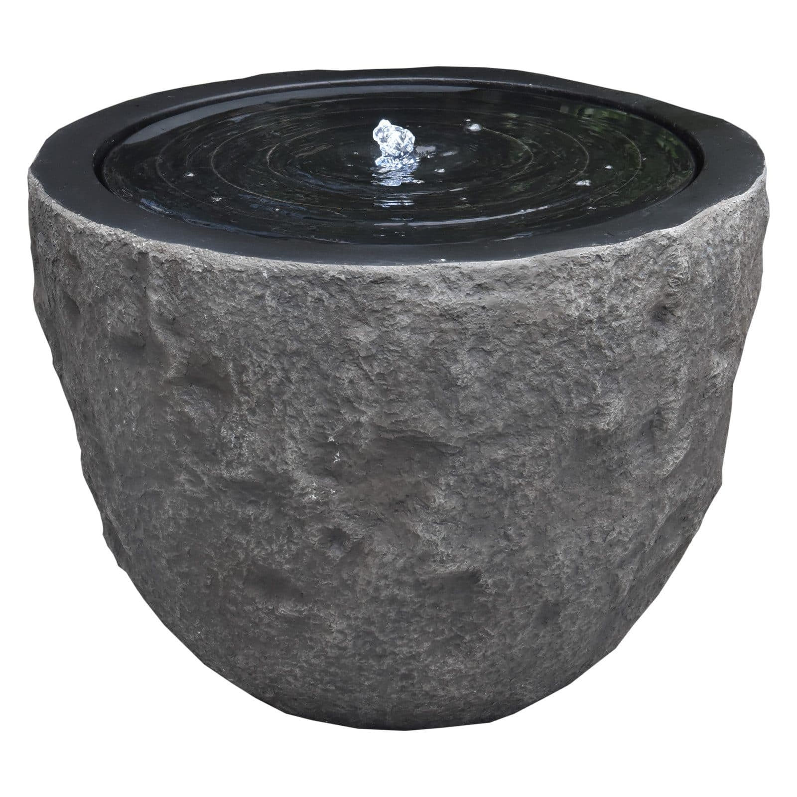 INTERGARDEN Wasserspiel Zimmerbrunnen Grau Polystone