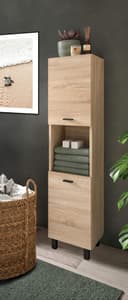 Welltime Hochschrank Tampa 125 cm Eiche Sonoma Nachbildung Bild 2