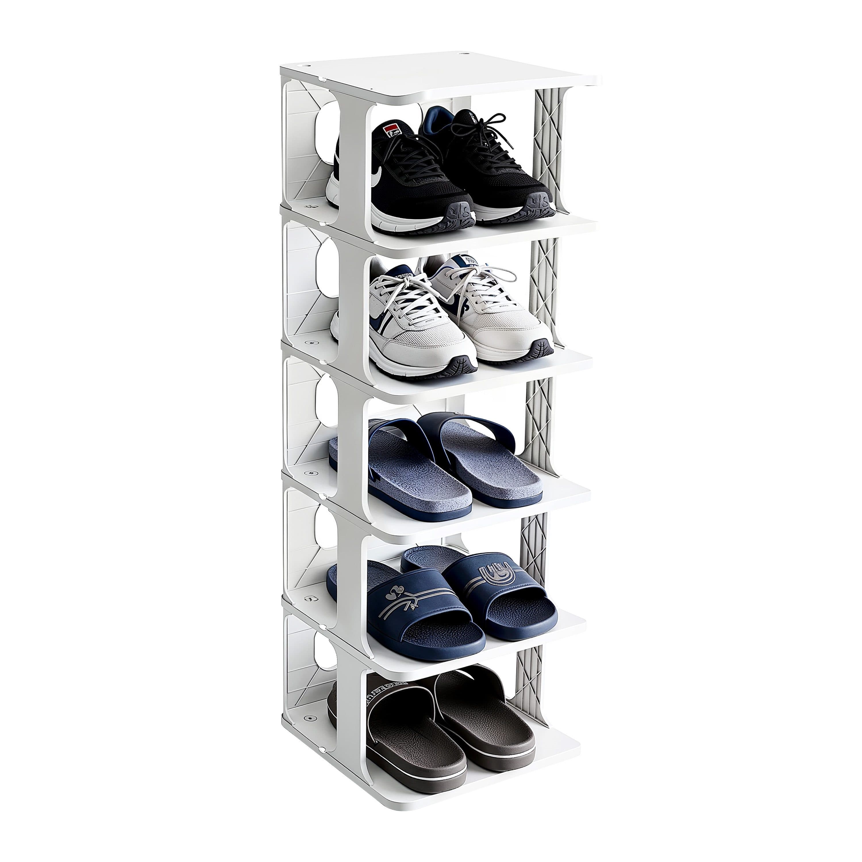 Ribelli Schuhregal 6 Ebenen Stapelbar Kunststoff Schuhablage - Bild 2