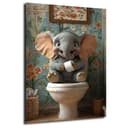 Elefant Wandbild XXL Abstrakt Modern Leinwandbild Hochformat Bild 2
