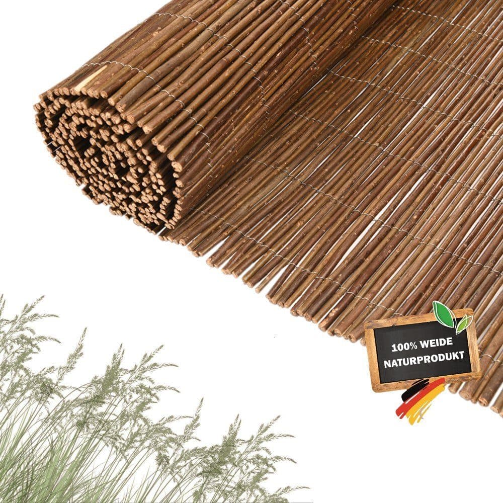 Coradoma Weidenzaun Weidenmatte Sichtschutz Zaun Natur - Bild 2