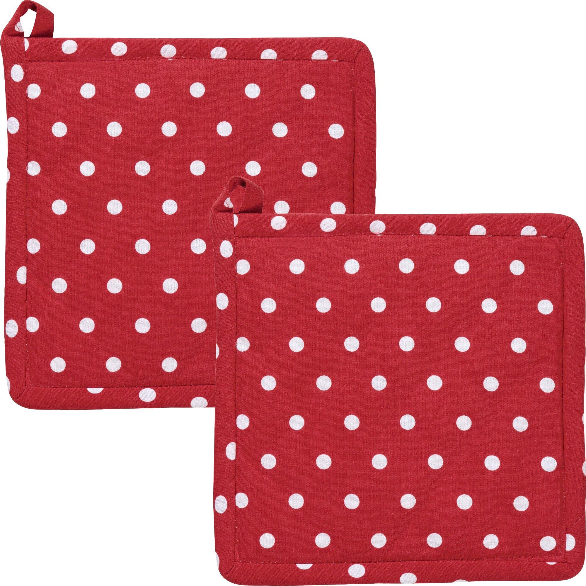 REDBEST Topflappen Orlando 2er-Pack Punkte Baumwolle Rot - Bild 2